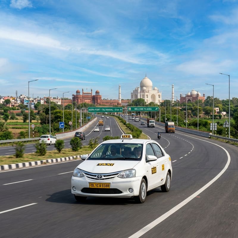 Golden Triangle Heritage Cab Tour Delhi Agra Jaipur